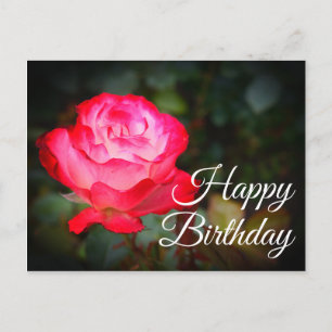 Postal Feliz Aniversário, Cherry Parfait Rosa nº 3 Cartão