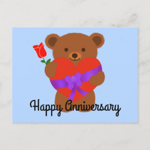 Postal Feliz Aniversário Ursinho de Pelúcia #1 Cartão Pos