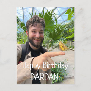 Postal Feliz Cartão com fotos Personalizado de Aniversári