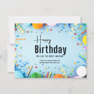 Postal Feliz Cartão de Aniversário