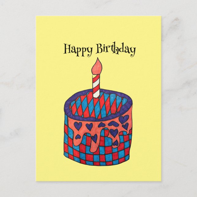 Postal Feliz Cartão de Aniversário (Frente)