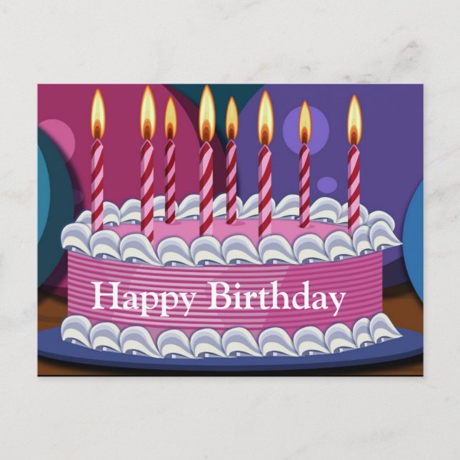 Postal Feliz Cartão de Posto de Aniversário (Frente)