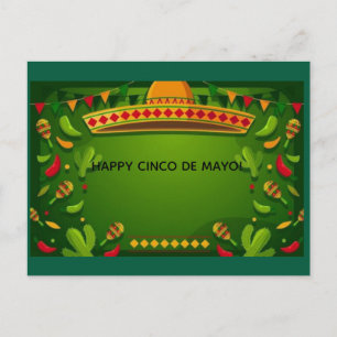 Postal Feliz Cinco de Mayo! Cartão de Boas Festas