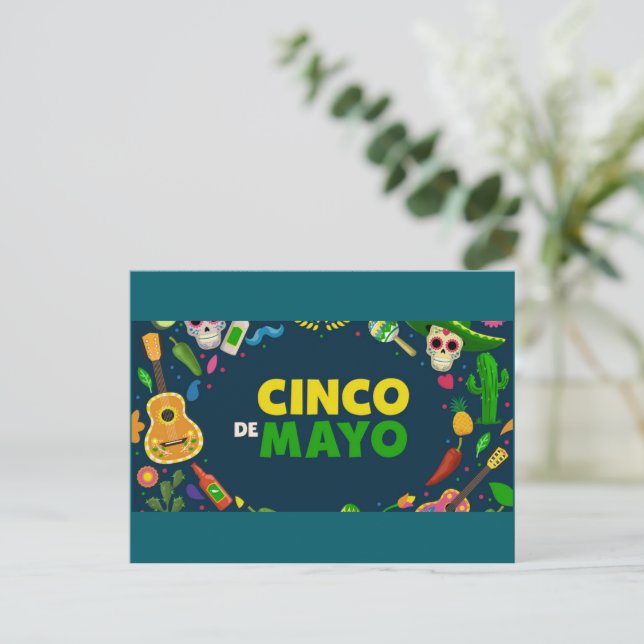 Postal Feliz Cinco de Mayo! Cartão de Boas Festas (Em pé/Frente)