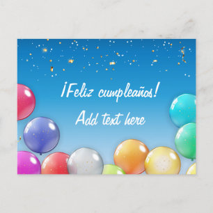 Postal Feliz cumpleaños! Cartão de Aniversário espanhol