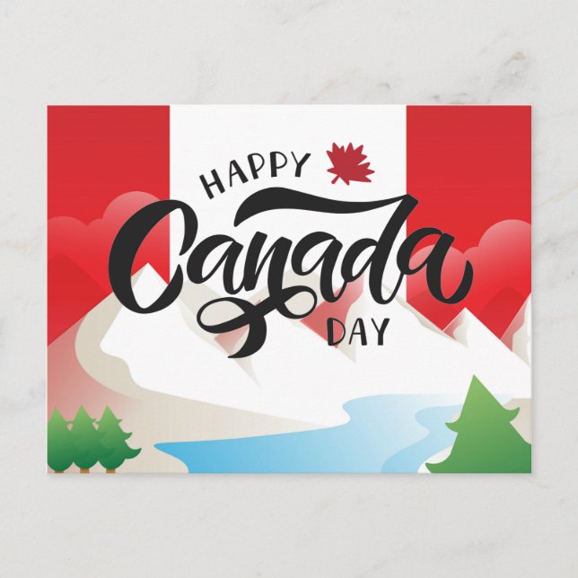 Postal Feliz Dia do Canadá Cartão Canadá Post (Frente)