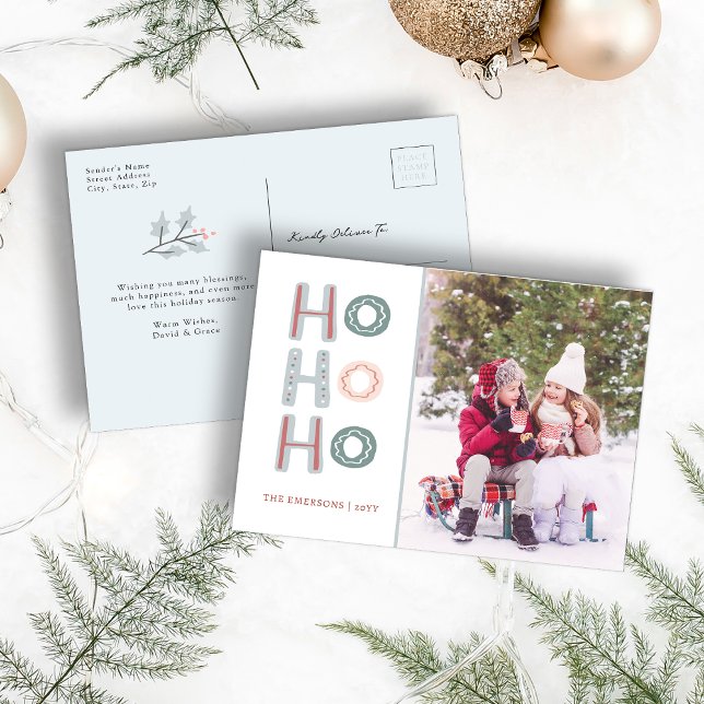 Postal Feliz Natal Cartão de Natal Ho Ho Ho (Ho Ho Ho Christmas Postcard
)