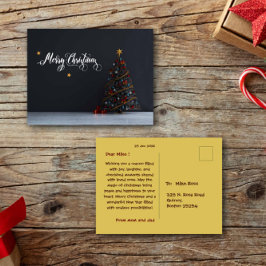 Postal Feliz Natal - Cartão de Posto Moderno e Clássico
