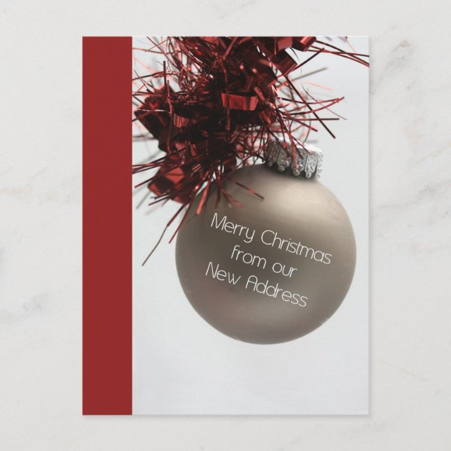 Postal Feliz Natal do Novo Cartão de Endereço (Frente)
