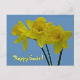Postal "Feliz Páscoa" Cartão de Narcisos