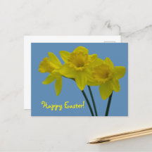 "Feliz Páscoa" Cartão de Narcisos