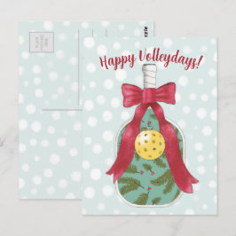 Postal Feliz Volleydays Pickleball - Cartão de férias tem