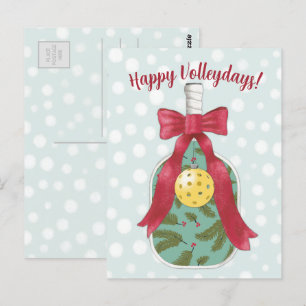 Postal Feliz Volleydays Pickleball - Cartão de férias tem