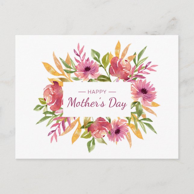 Postal Feriado de Presente de Cartão de Dia de as mães Fe (Frente)