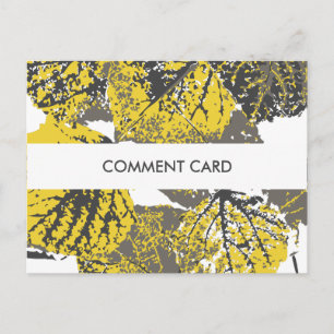 Postal folhas aspen de cartão de comentário