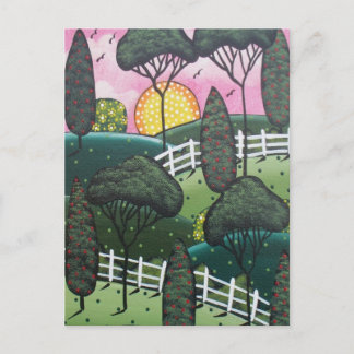 Postal Folk ART Joy The View BY LORI EVERETT cartão posta
