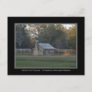Postal Fort Toulouse - Cartão Fort Jackson Wetumpka Alaba