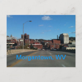 Postal Foto de cartão da skyline de Morgantown WV