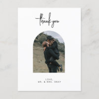 Foto de casamento Obrigado Cartão de Posto