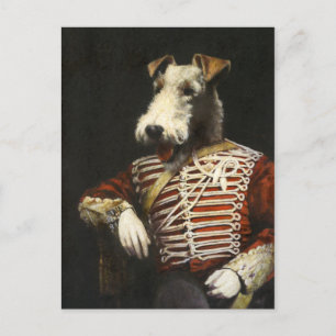 Postal Fox Terrier No Cartão De Posto De Roupas Vitorian