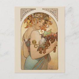 Postal Fruta Alphonse Mucha CC0405 Art Nouveau Cartão pos