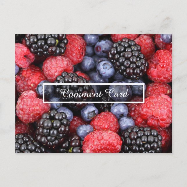 Postal frutas do cartão de comentário (Frente)