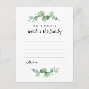 Postal Funeral Service, Greenery, partilhe um cartão de m