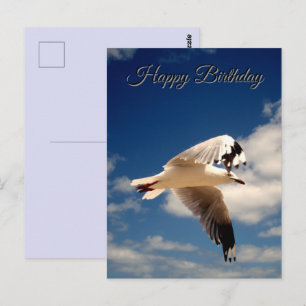 Postal Gaivota Branca Voadora, Cartão de Aniversário
