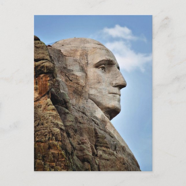 Postal George Washington no cartão do Monte Rushmore (Frente)