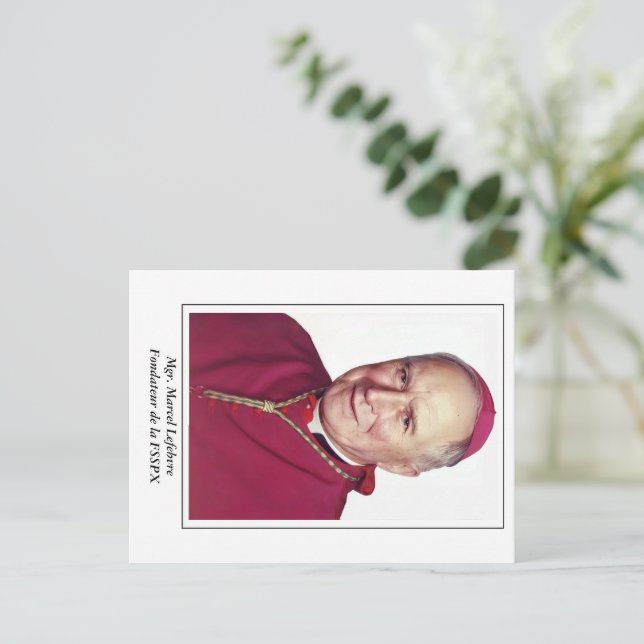 Postal Gerente. Cartão de Posto Marcel Lefebvre (Em pé/Frente)