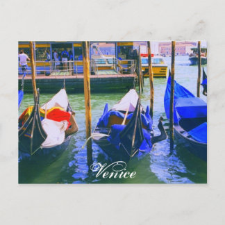 Postal Gôndola do cartão do cartão de Veneza Italia
