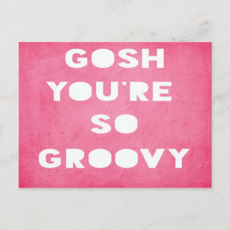 Postal Gosh, cartão Groovy