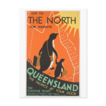 Grande cartão Penquins do recife de coral a