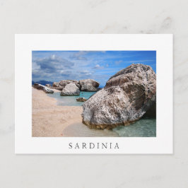 Postal Grandes rochas na praia da Sardenha — cartão posta