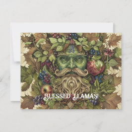 Postal Green Man Lammas - Cartão de Saudação