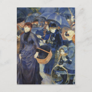 Postal Guarda-chuvas Pierre-Auguste Renoir Cartão do Dia
