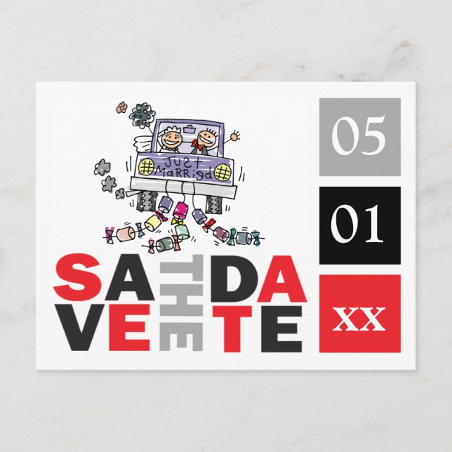 Postal Guardar O Recem casados De Corte De Cartão com fot (Frente)