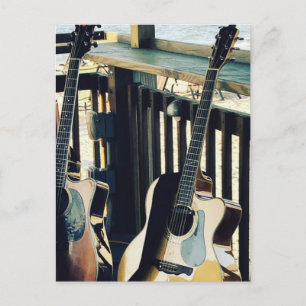 Postal "Guitars by the Lake" foto Cartão de Saudação