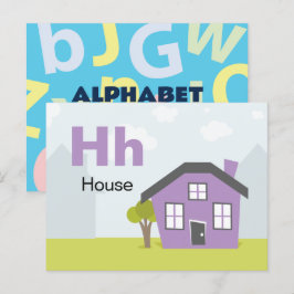 Postal H é para Casa - Cartão Flash Alfabeto