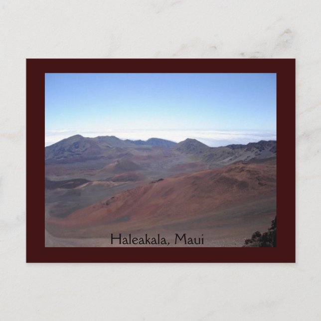 Postal Haleakala, cartão de Maui (Frente)