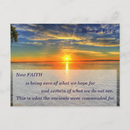 Postal Hebrews 11:1 Cartão de Memória de Escritura Cristã