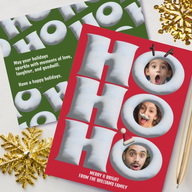 Postal HOHOHO! Crie o seu próprio cartão de férias! (Criador carregado)