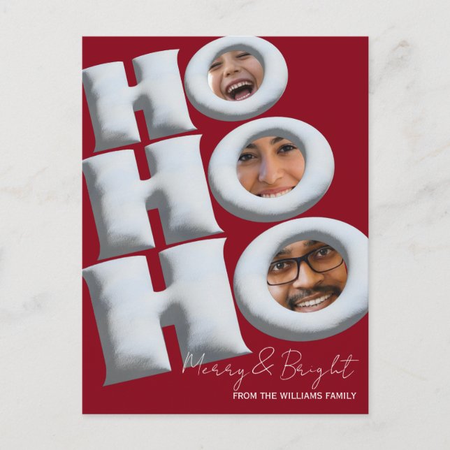 Postal HOHOHO! Crie seu próprio cartão de Natal! (Frente)