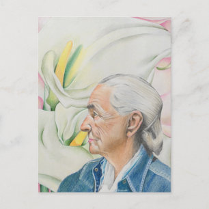 Postal Homenagem ao Cartão O'Keeffe Georgia