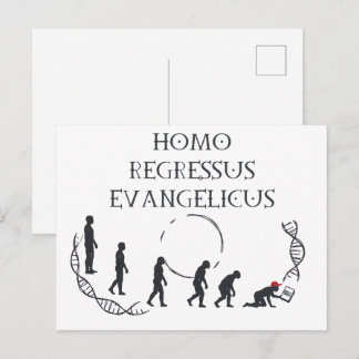 Postal Homo Regressus Evangelicus – Cartão Engraçado Anti