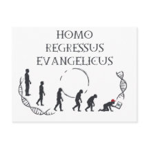 Homo Regressus Evangelicus – Cartão Engraçado Anti