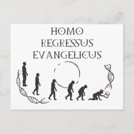 Postal Homo Regressus Evangelicus – Cartão Engraçado Anti