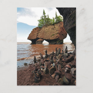 Postal Hopewell Flowerpot Rocks New Brunswick Cartão post