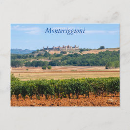 Postal Horizonte de Monteriggioni,Toscana, Itália Cartão 