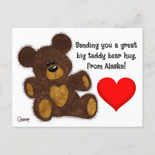 Postal Hug personalizável do Urso de Teddy - Cartão posta
